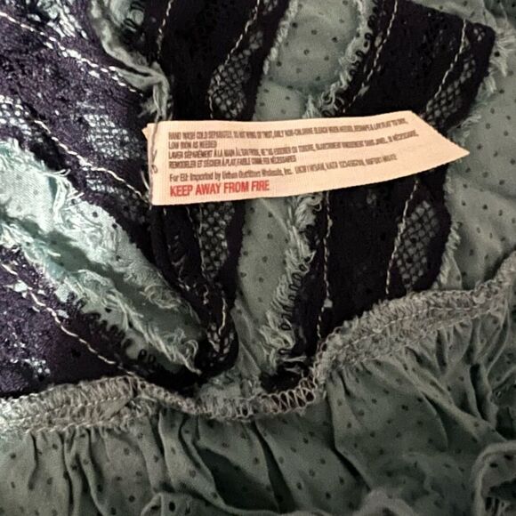 Intimately Free People Women Voile and Lace Trapeze Slip Sky Blue Size XS - Picture 10 of 10